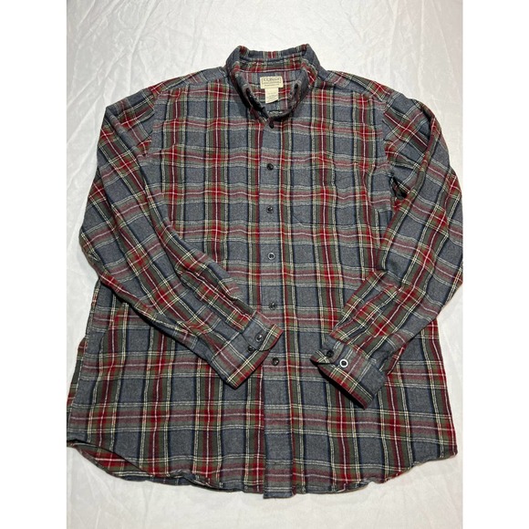 Men’s L.L. Bean flannel button up medium - Picture 1 of 3